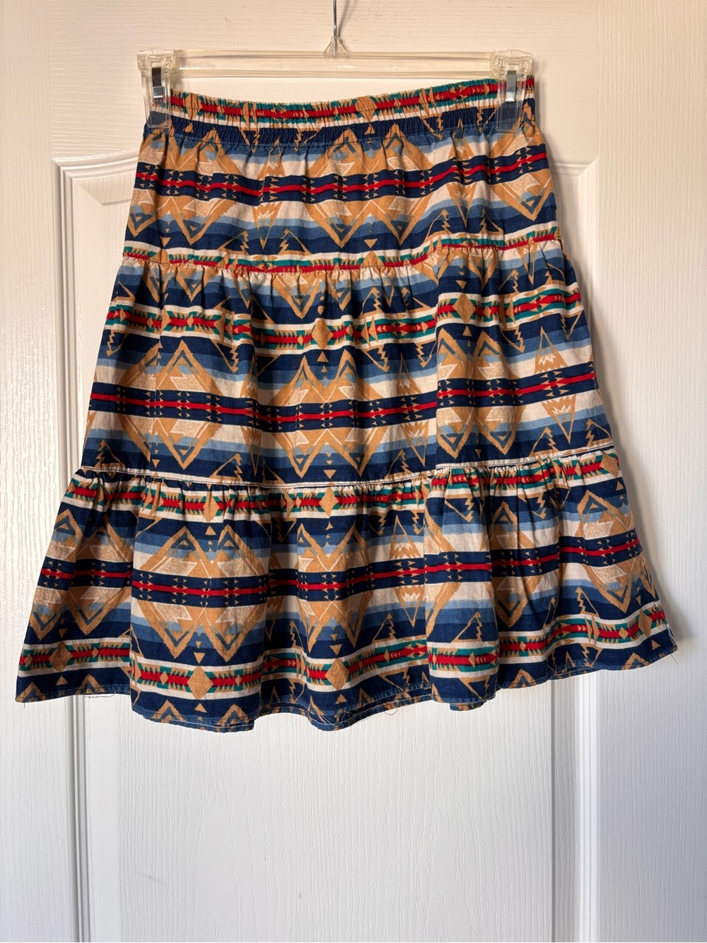 Vintage Rodeo Western Wear Broomstick Skirt youth XL geometric